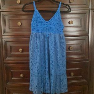 Mini Molly Blue Lace Dress - Size 12/14